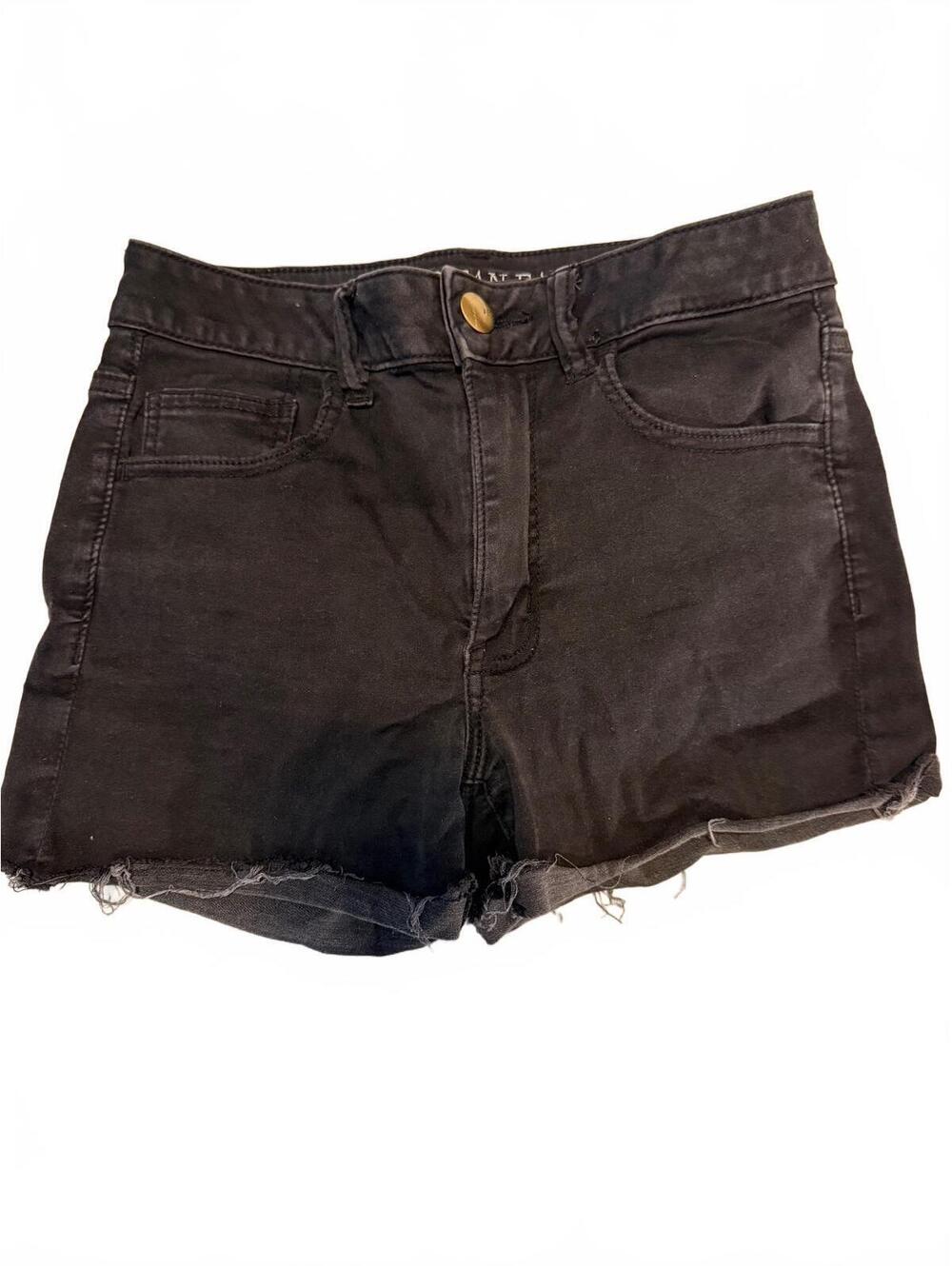 American Eagle Outfitters Black Hi-Rise Denim Shorts Size 6
